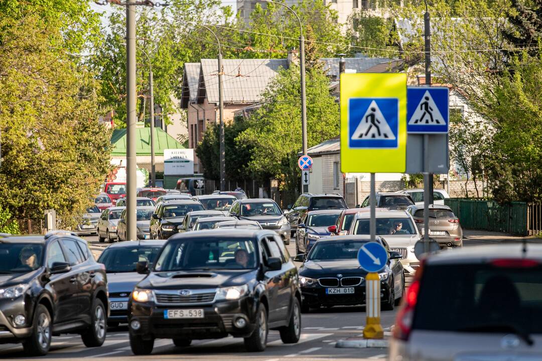 Automobilių spūstys Kaune