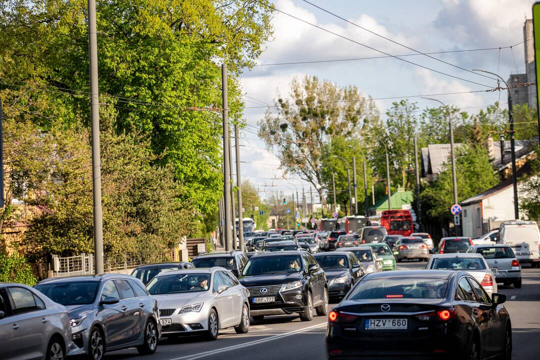 Automobilių spūstys Kaune