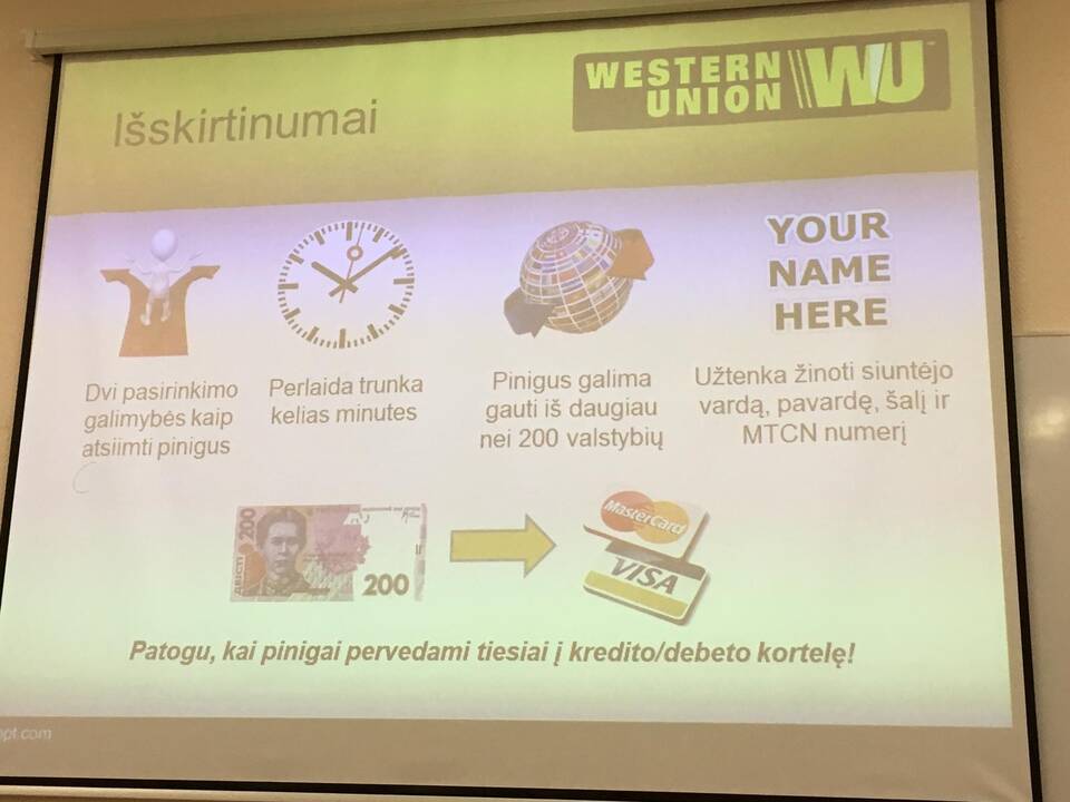 „Western Union“ iš Piterboro į Vilnių perkels dalį darbo vietų