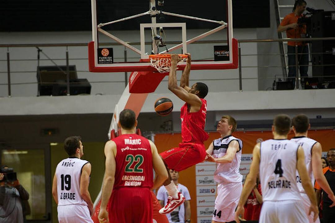 "Lokomotiv-Kuban" patiesė "Partizan" klubą, lietuviai pelnė 15 taškų