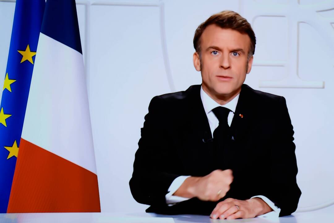 Macronas sako norintis sužadinti palestiniečių valstybės ir Izraelio pripažinimo bangą