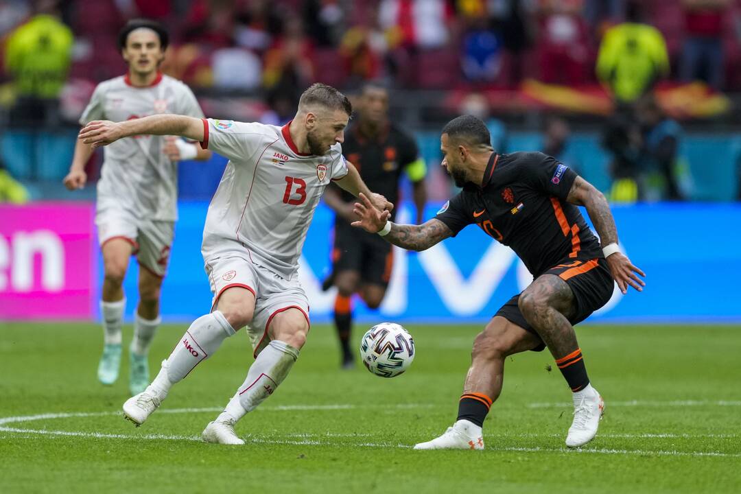 Europos futbolo čempionatas: Šiaurės Makedonija–Nyderlandai 0:3