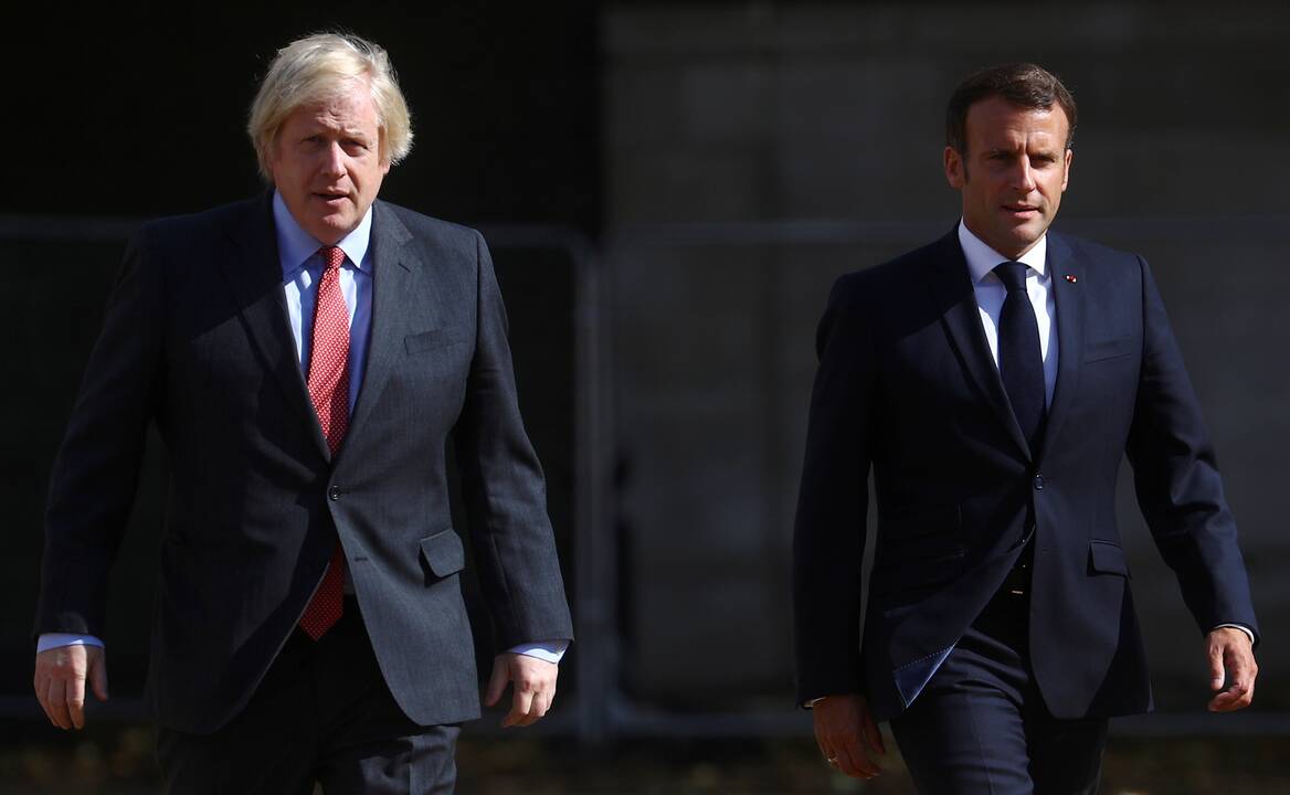 Borisas Johnsonas ir Emmanuelis Macronas