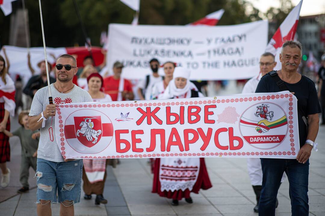 Vilniuje surengtos laisvųjų baltarusių eitynės