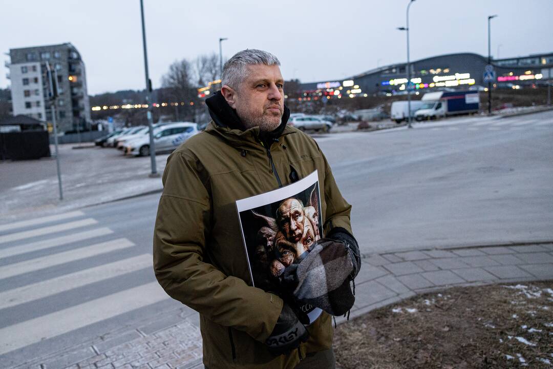 Protestas prieš rusiško baleto pasirodymą Vilniuje