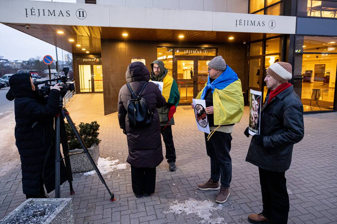 Protestas prieš rusiško baleto pasirodymą Vilniuje