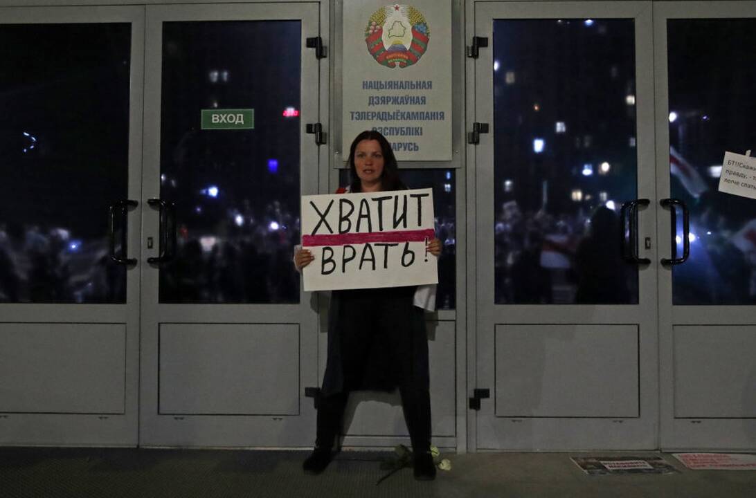 Minsko radijo darbuotojai išėjo iš darbo, palaikydami opoziciją