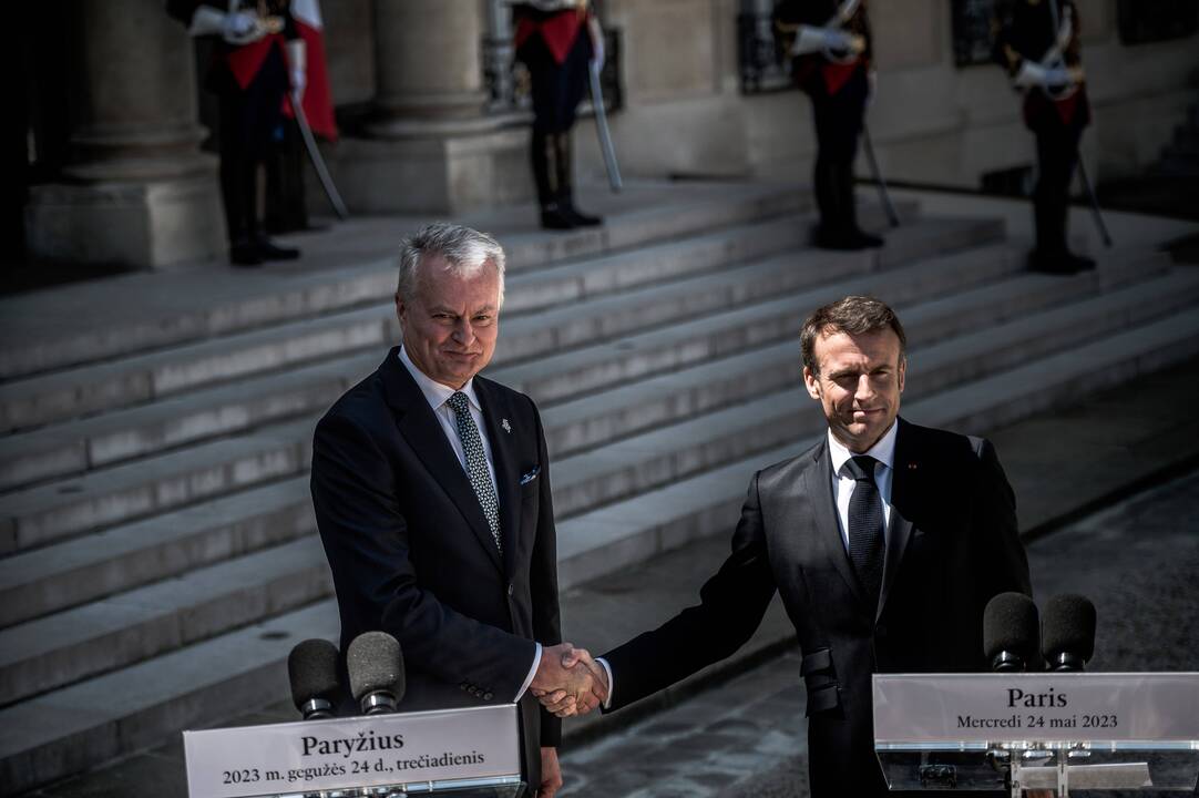 Gitanas Nausėda ir Emmanuelis Macronas