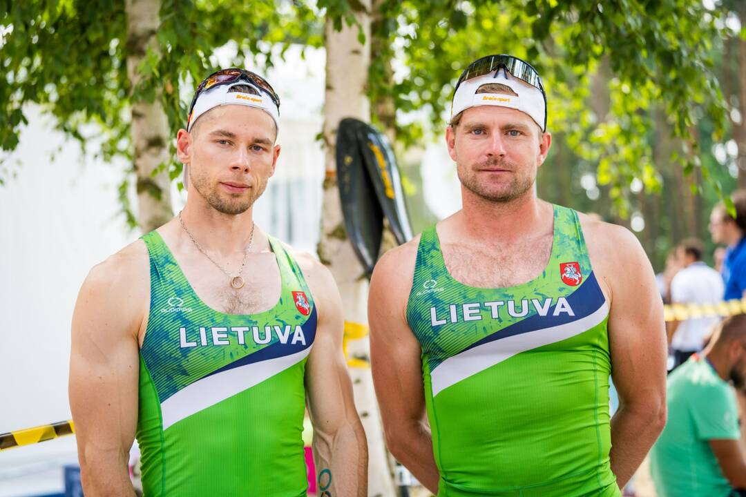 Vadimas Korobovas ir Henrikas Žustautas