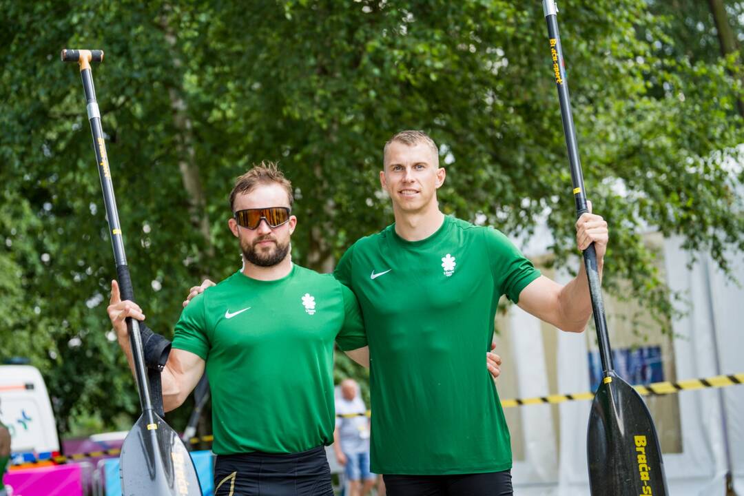 Vadimas Korobovas ir Henrikas Žustautas