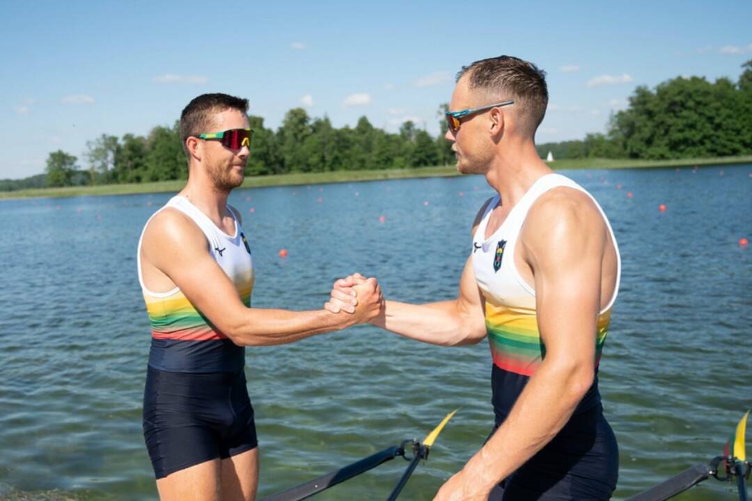Vyrų dvivietė baidarė: Mindaugas Maldonis ir Andrejus Olijnikas