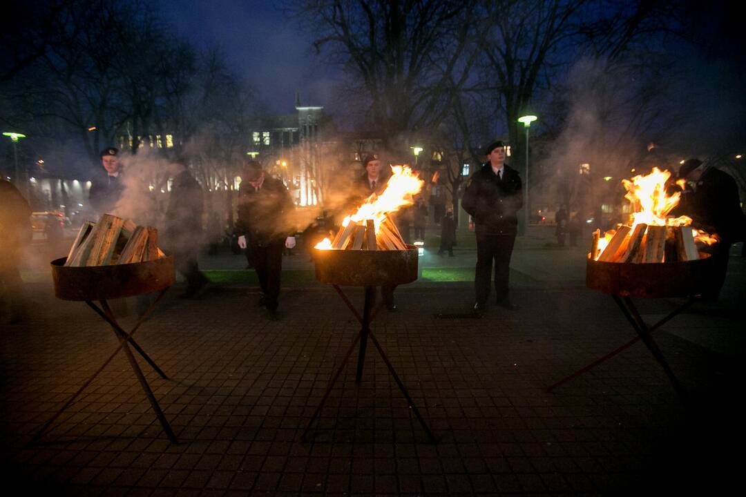 Sausio 13-osios minėjimas Karo muziejaus sodelyje