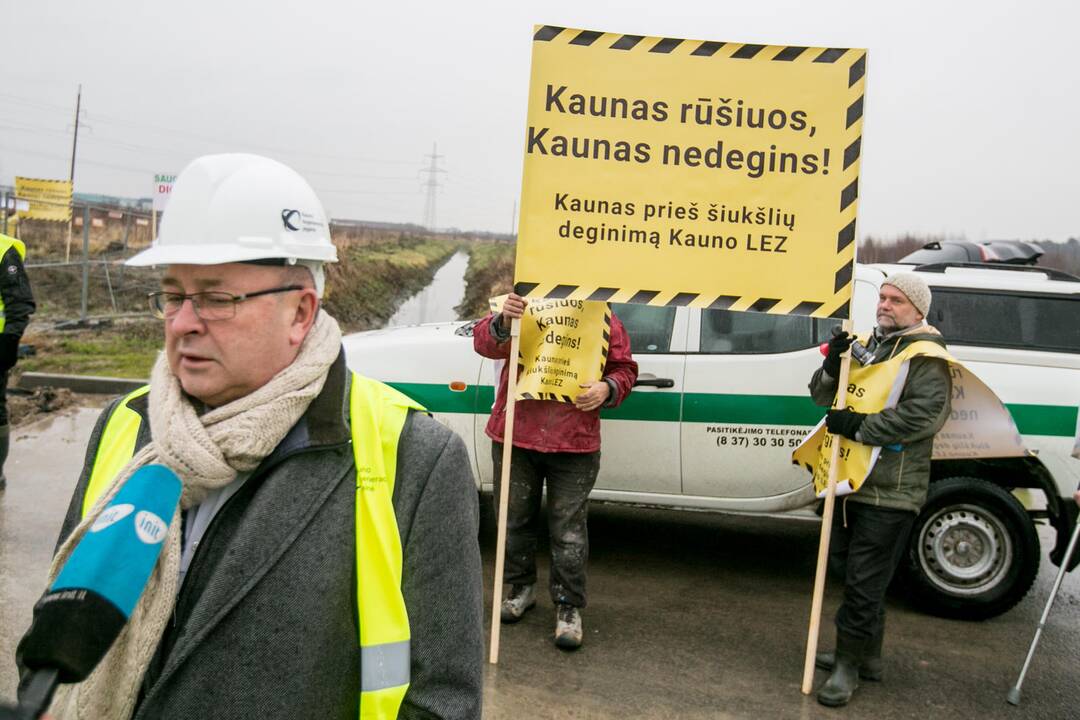 Piketas prieš "Fortum" jėgainės statybas Kauno LEZ