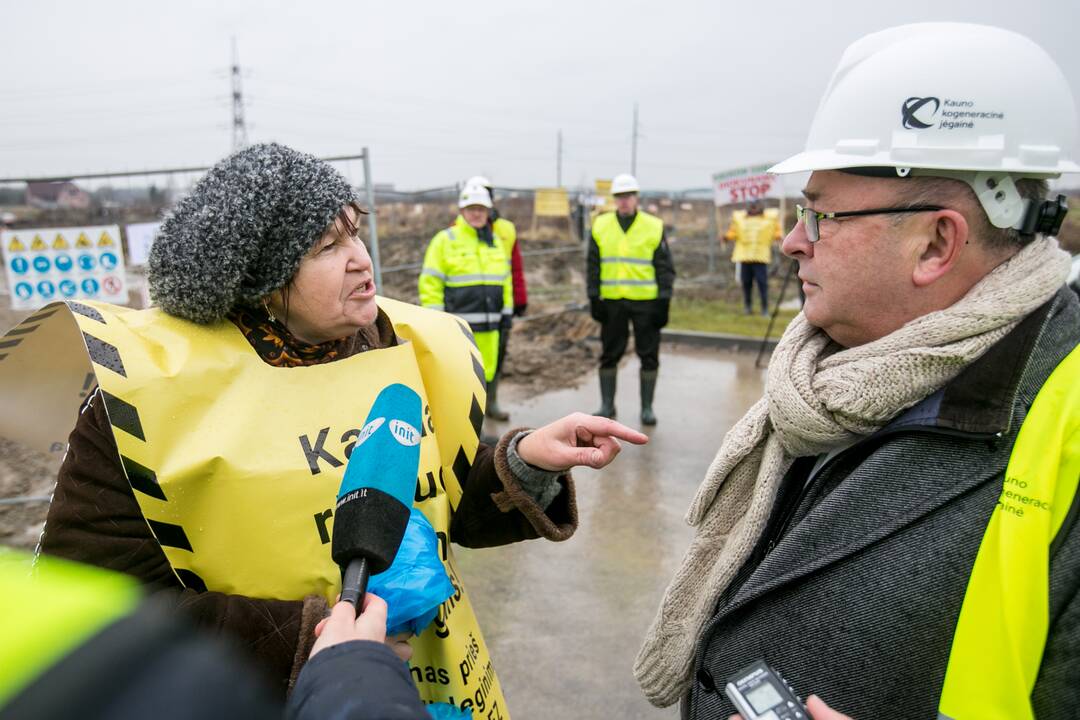 Piketas prieš "Fortum" jėgainės statybas Kauno LEZ