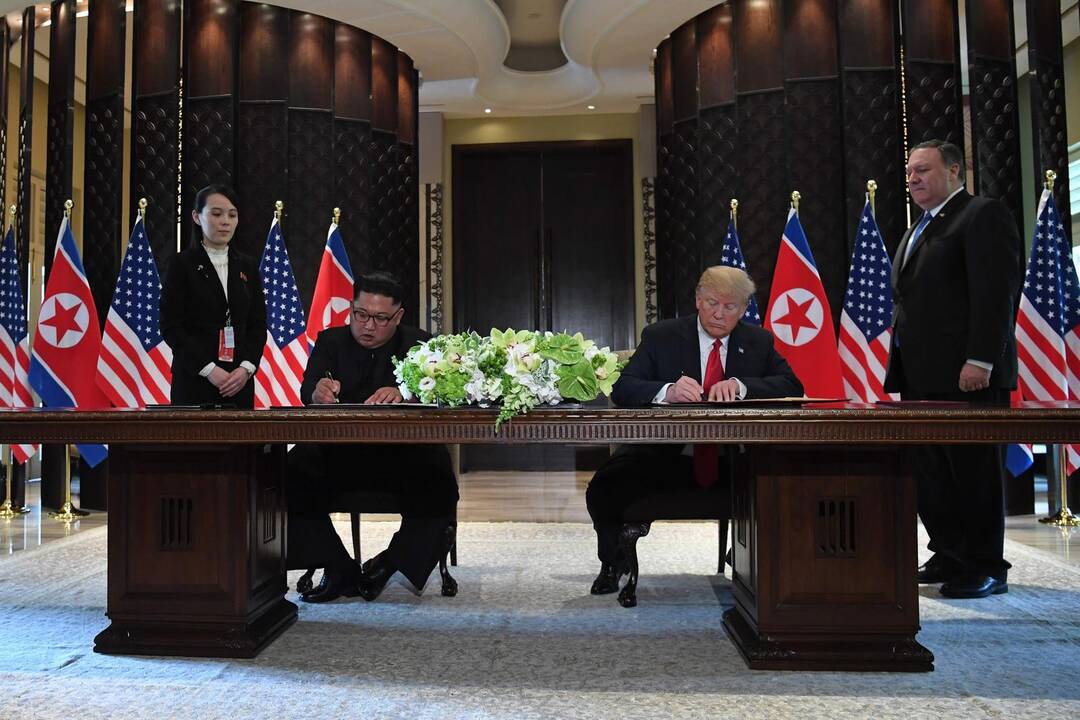 D. Trumpo ir Kim Jong Uno susitikimas Singapūre