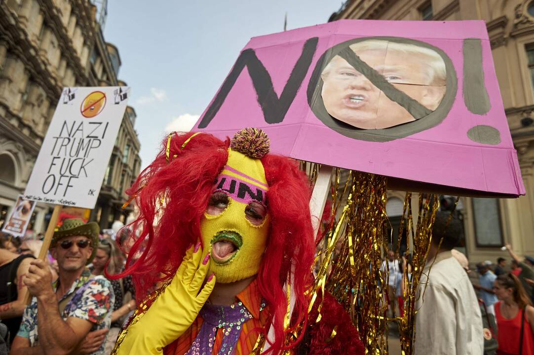 Protestas Londone prieš D. Trumpo vizitą