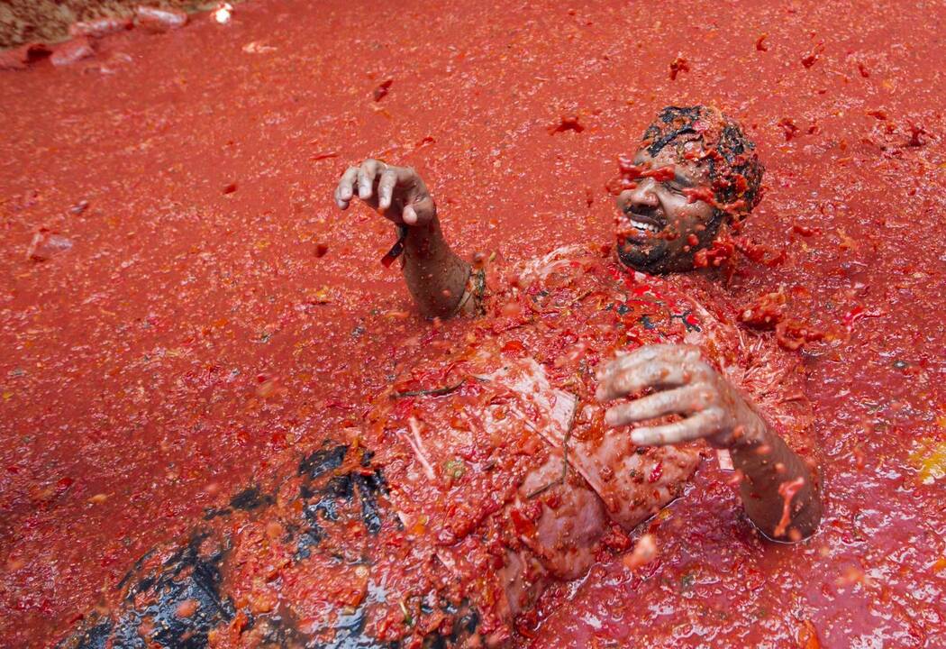 Festivalis „Tomatina“ Ispanijoje