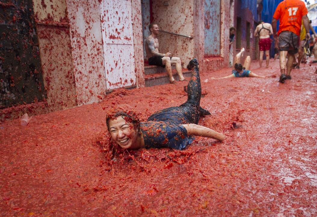 Festivalis „Tomatina“ Ispanijoje