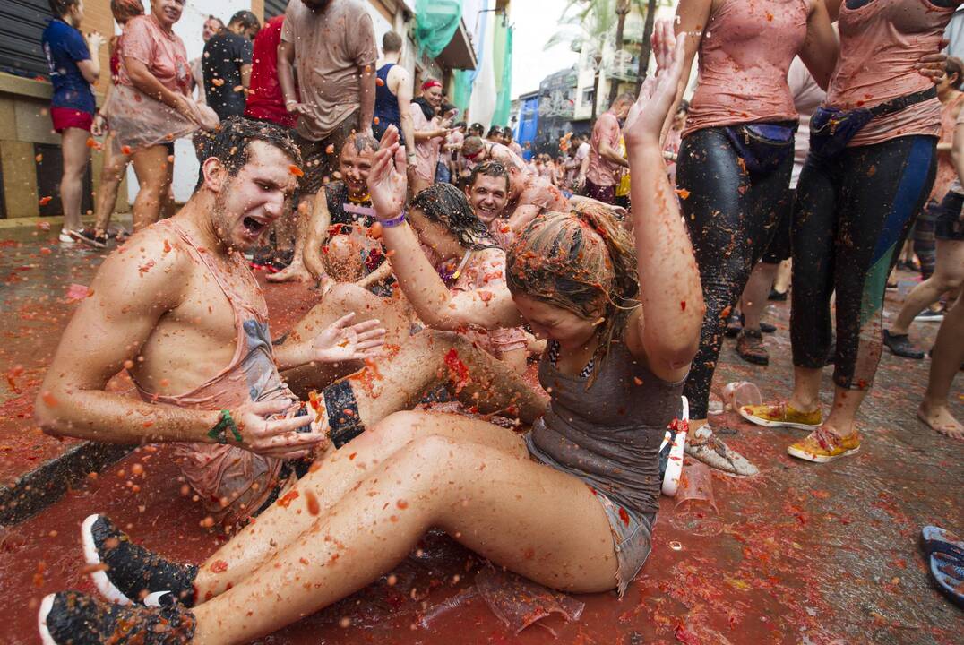 Festivalis „Tomatina“ Ispanijoje