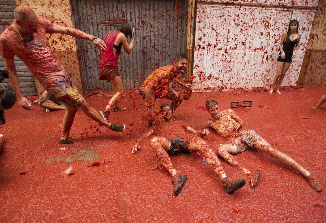 Festivalis „Tomatina“ Ispanijoje