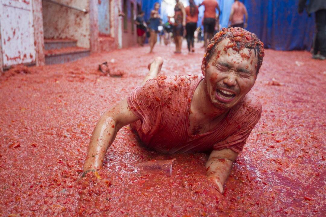 Festivalis „Tomatina“ Ispanijoje