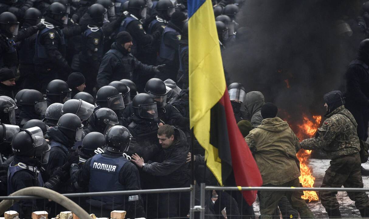 Riaušės prie Ukrainos parlamento