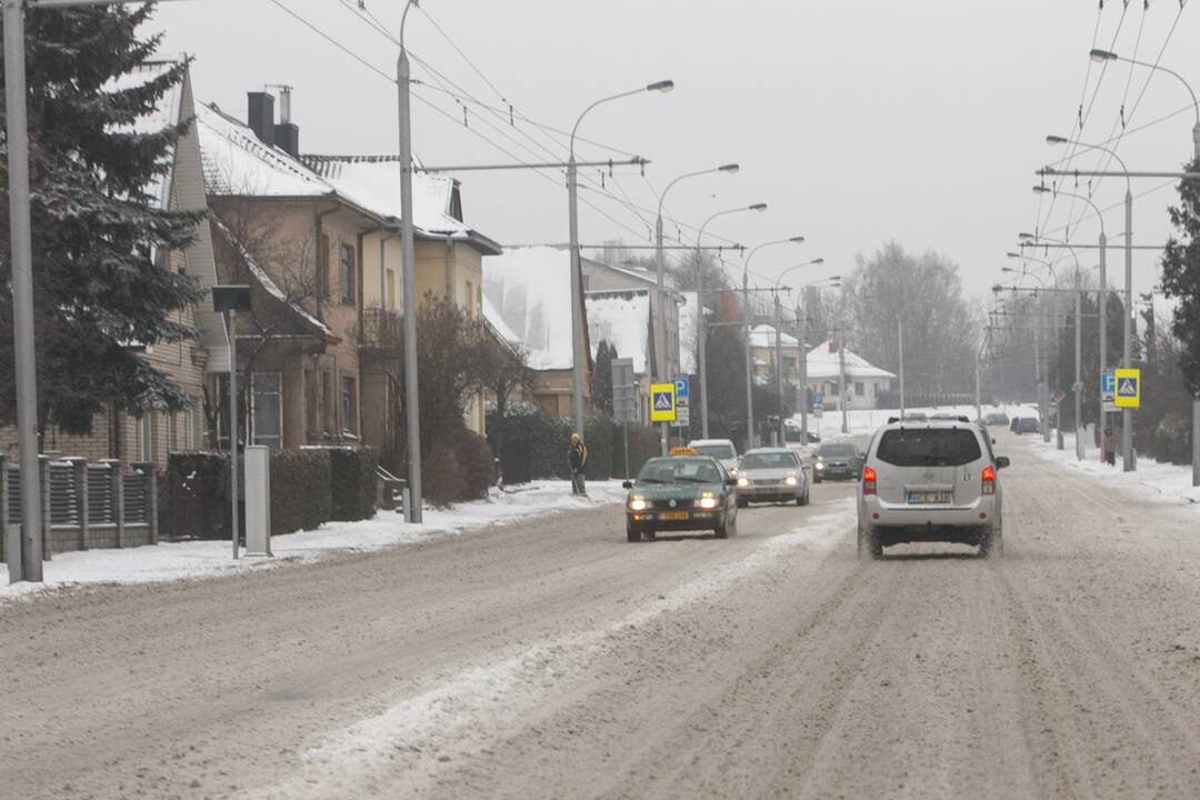 Apsnigtos Kauno gatvės