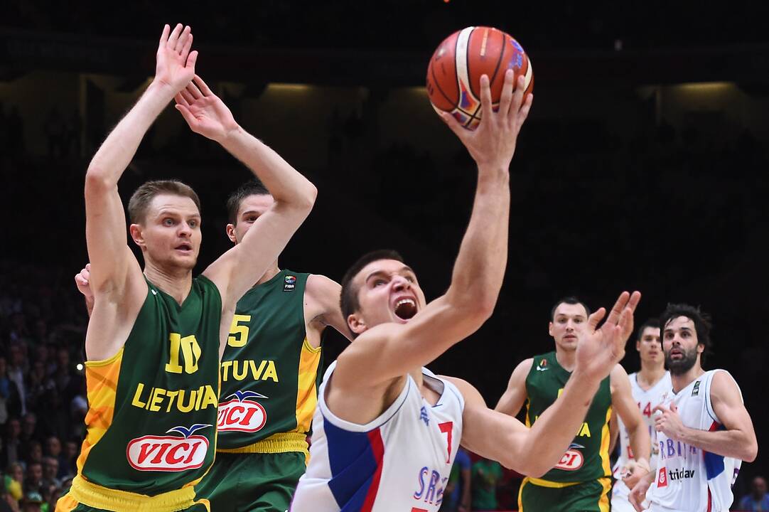 Europos čempionato pusfinalis: Lietuva - Serbija 67:64