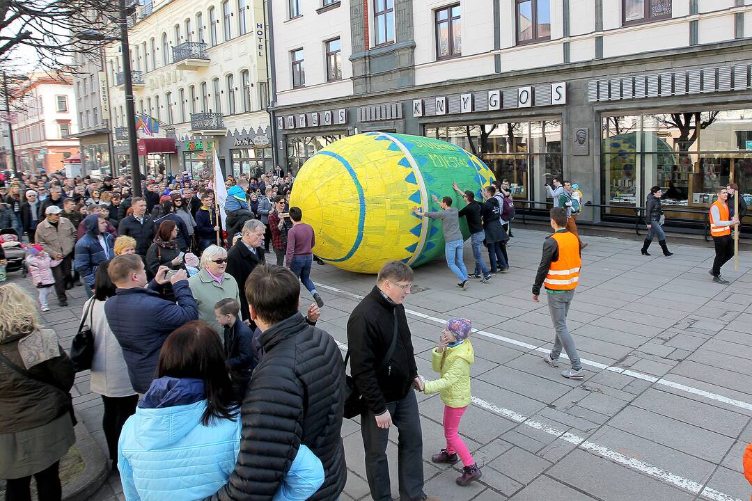 Studentai Kauno centre rideno rekordinį margutį.