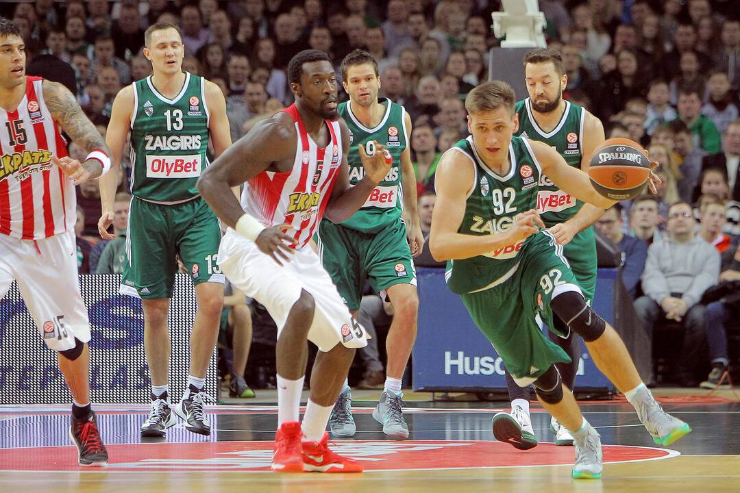 Kauno „Žalgiris“ Eurolygos rungtynėse sutriuškino Pirėjo „Olympiakos“ 75:55.