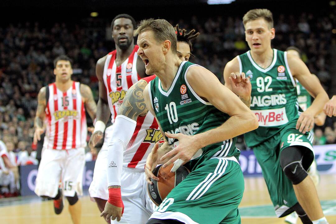 Kauno „Žalgiris“ Eurolygos rungtynėse sutriuškino Pirėjo „Olympiakos“ 75:55.