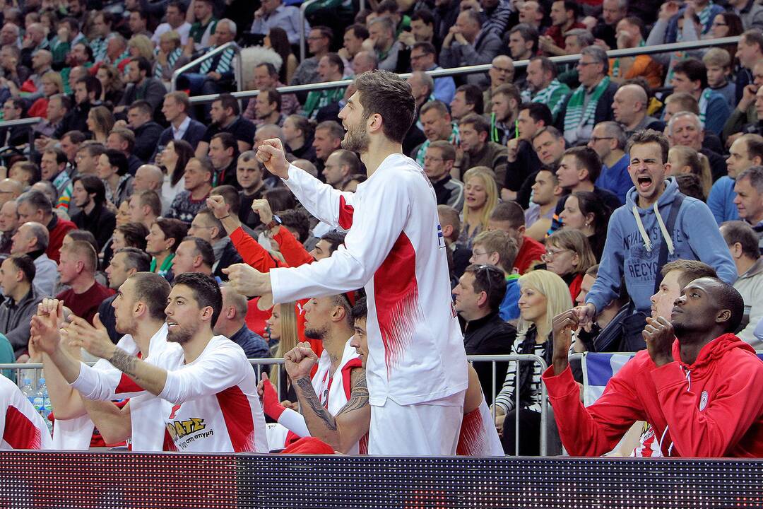 Kauno „Žalgiris“ Eurolygos rungtynėse sutriuškino Pirėjo „Olympiakos“ 75:55.