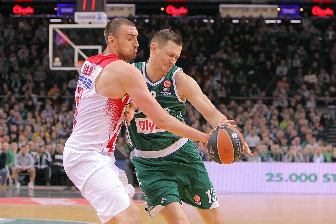 Kauno „Žalgiris“ Eurolygos rungtynėse sutriuškino Pirėjo „Olympiakos“ 75:55.