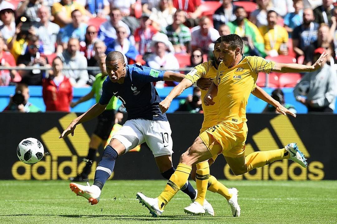 Pasaulio futbolo čempionate Prancūzija palaužė Australiją