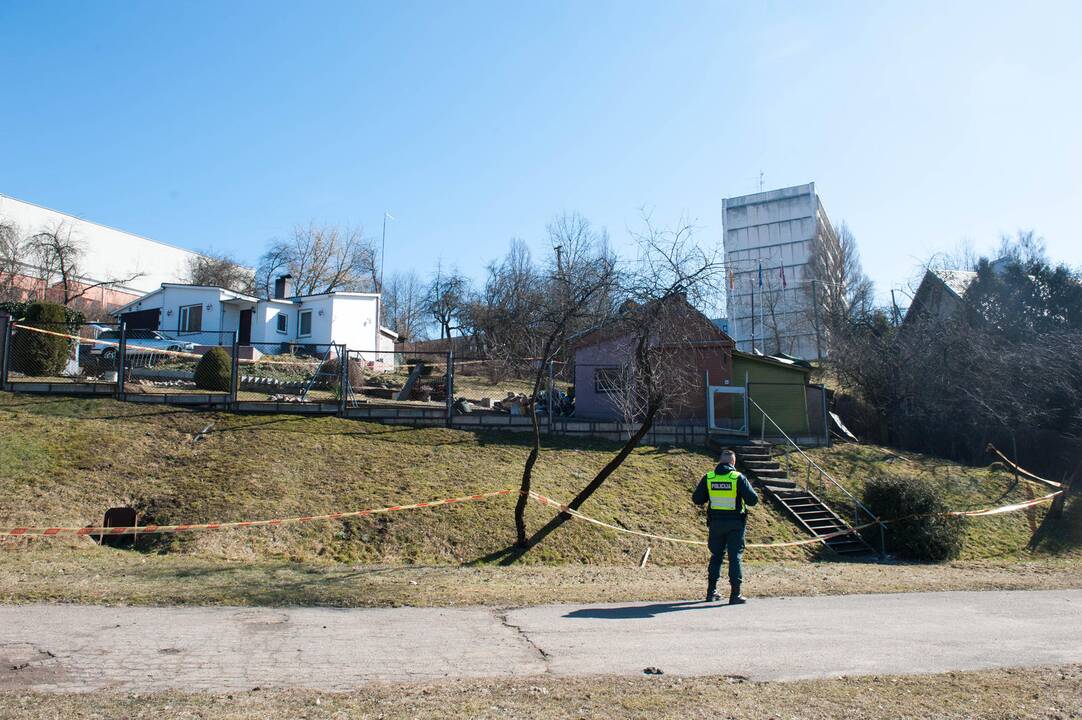 Įvykio vieta po gaisro Tunelio gatvėje