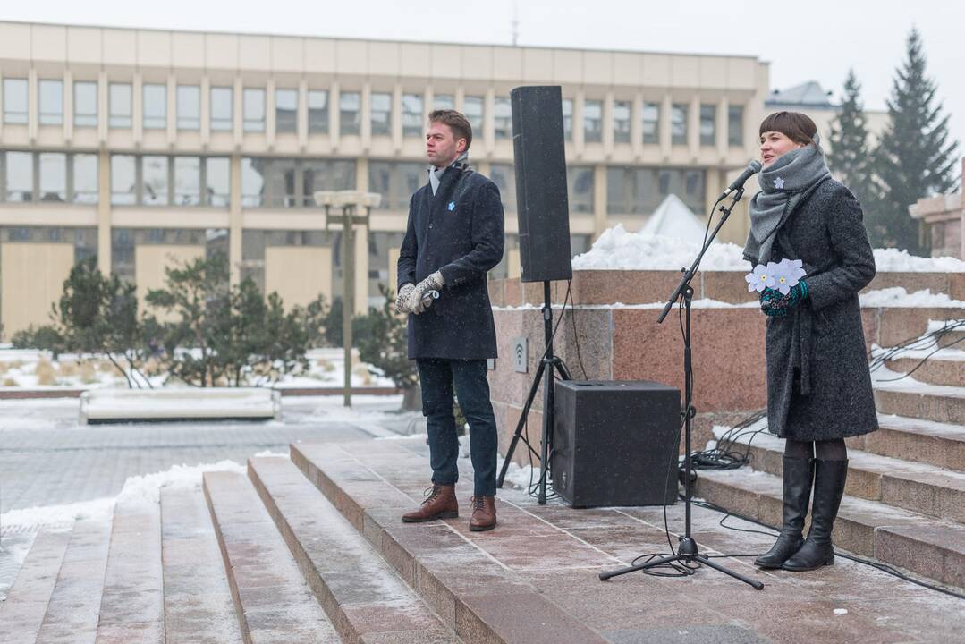 Simbolinė neužmirštuolių pieva Laisvės gynėjams