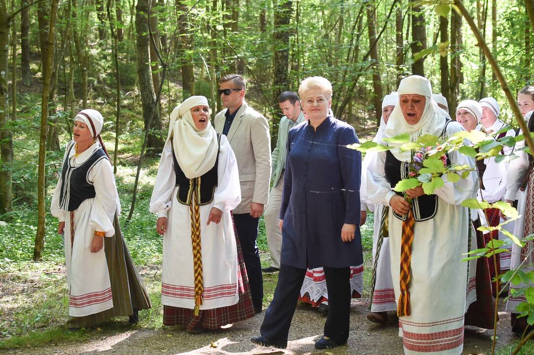 Prezidentė jau pasivaikščiojo Anykščių medžių viršūnėmis