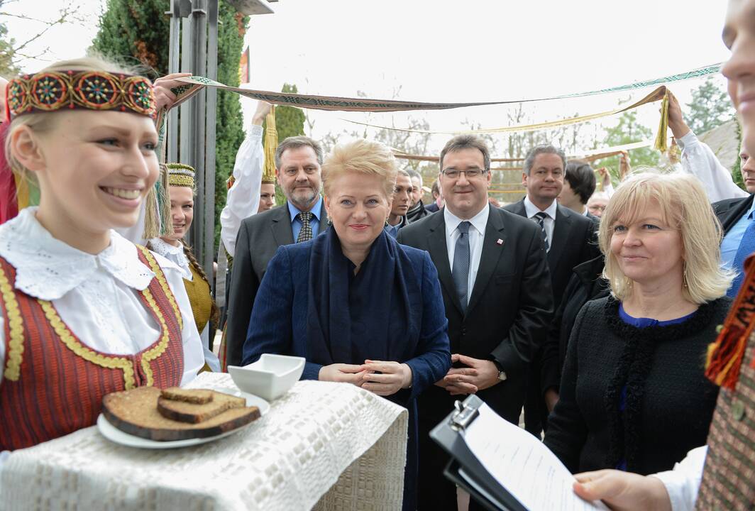 D. Grybauskaitė lankėsi Vasario 16-osios gimnazijoje