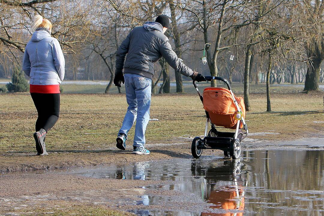 Pavasarinės balos Kauno gatvėse