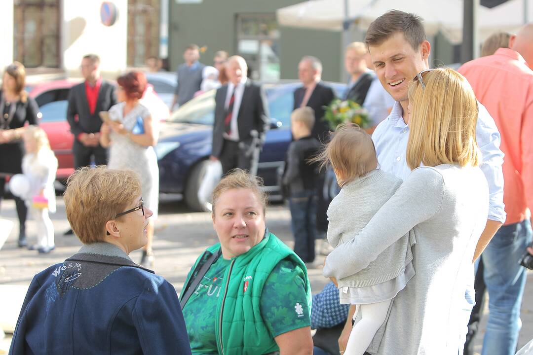 Olimpiečio burlentininko J.Bernoto vestuvės