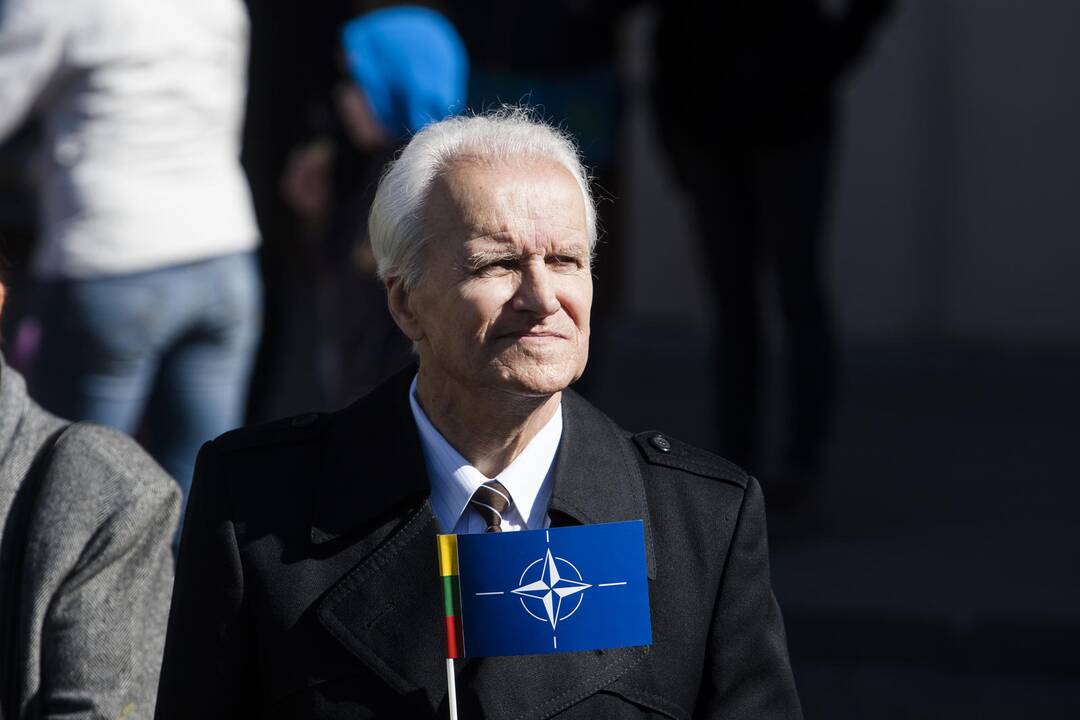 Vilniuje vyko iškilminga Lietuvos ir NATO vėliavų pakėlimo ceremonija