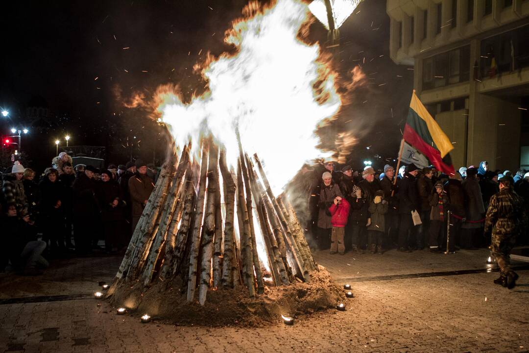 Sausio 13-osios atminimo laužas Vilniuje