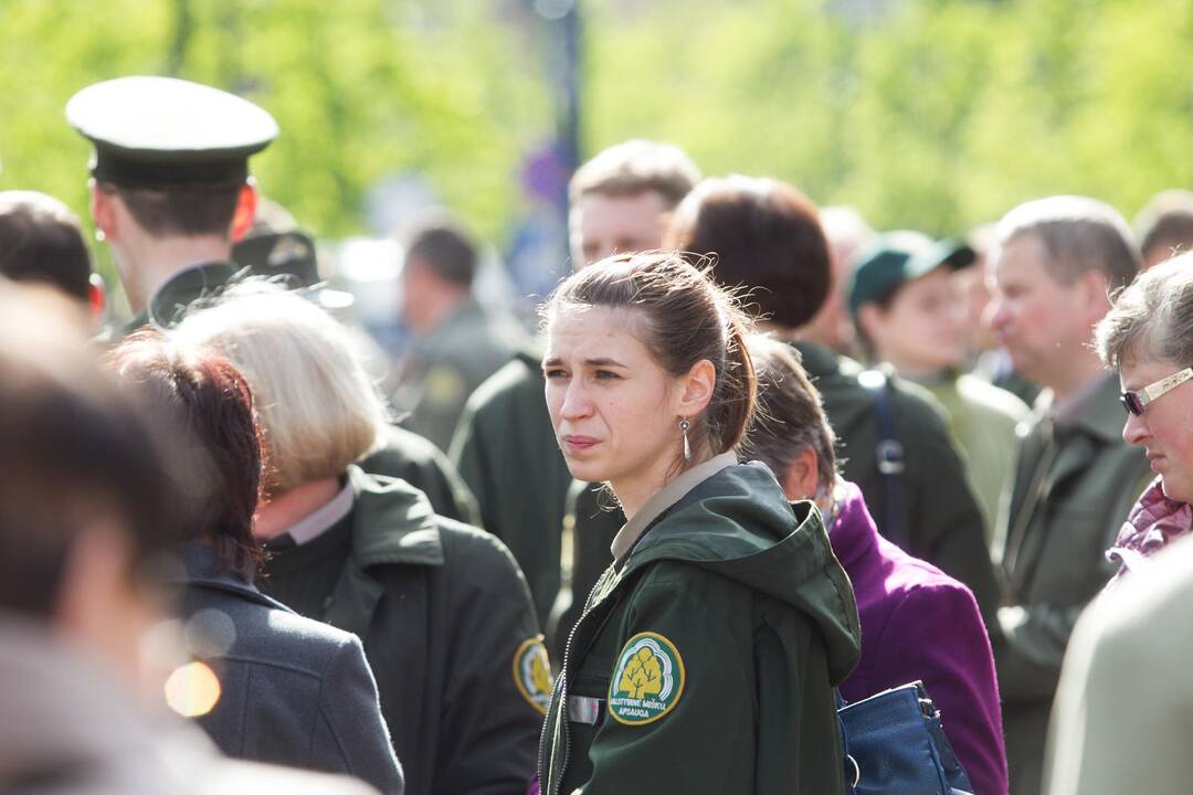 Miškininkų protestas prie Seimo