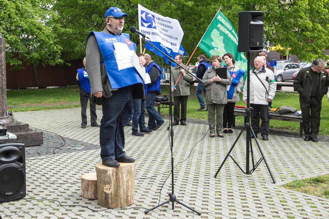 Miškininkų protestas prie Seimo