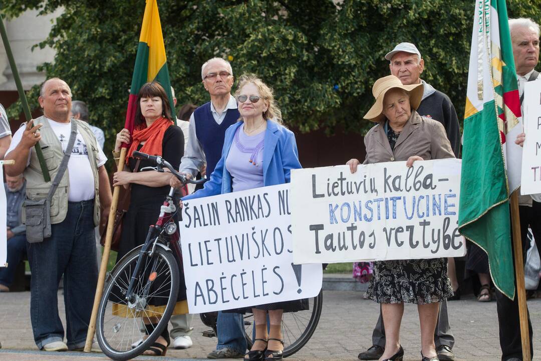 Mitingas „Šalin rankas nuo lietuvių kalbos ir nuo valstybės pamatų!“