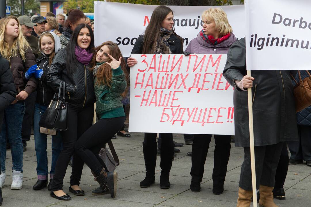 Tautinės mažumos vėl surengė protestą