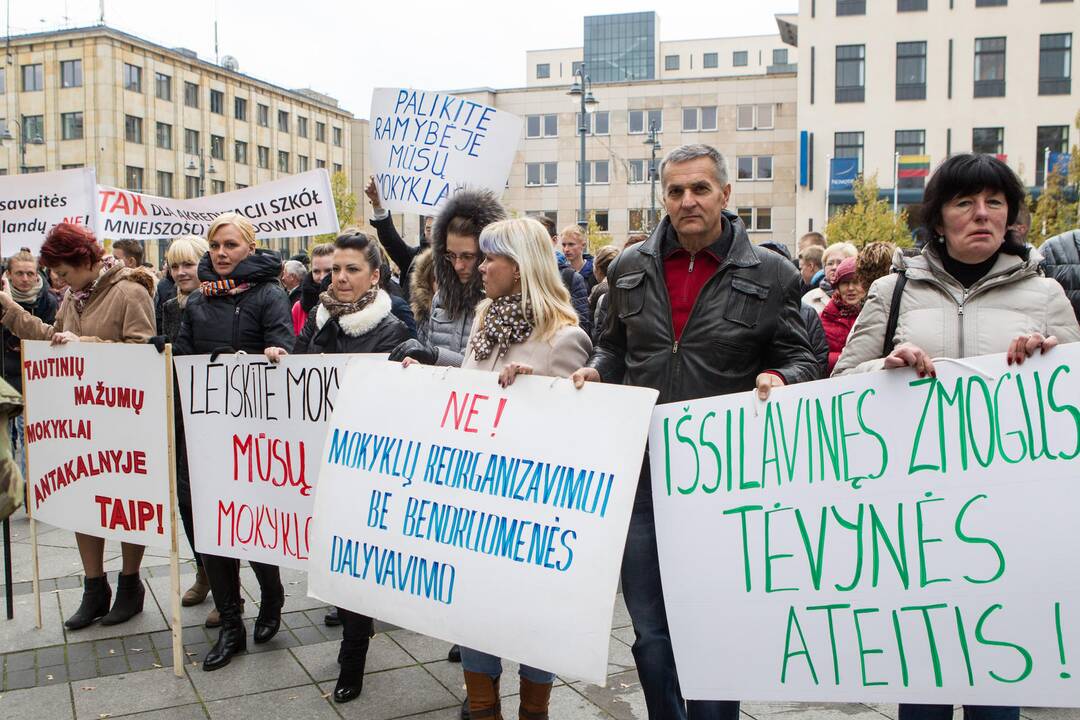 Tautinės mažumos vėl surengė protestą