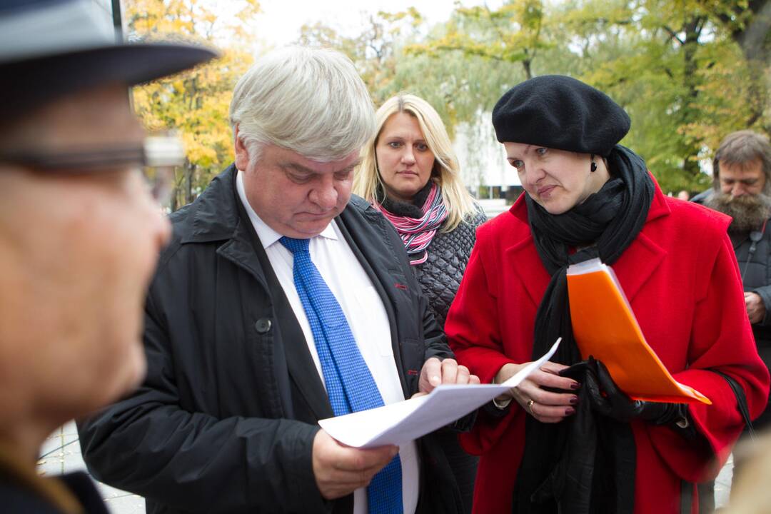 Tautinės mažumos vėl surengė protestą