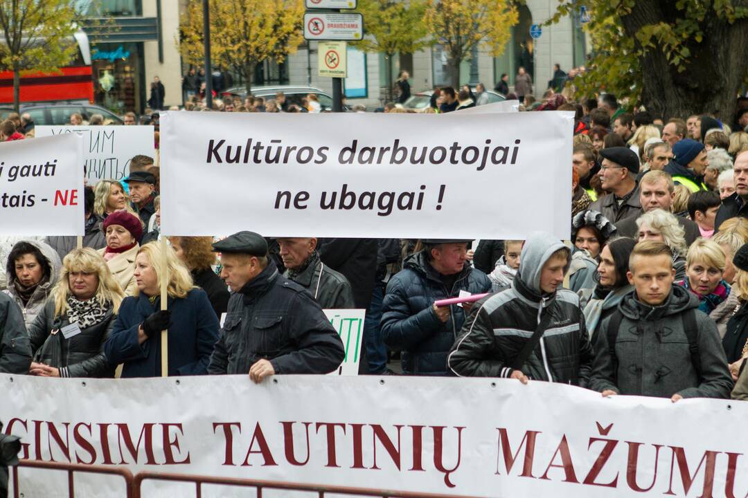 Tautinės mažumos vėl surengė protestą