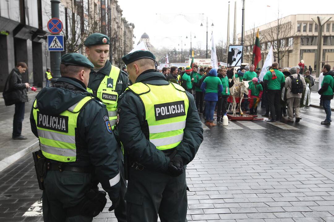 Pieno gamintojų protesto akcija